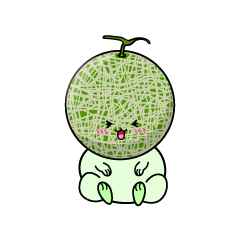 笑う小ちゃなマスクメロン