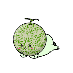 じっと見る小ちゃなマスクメロン