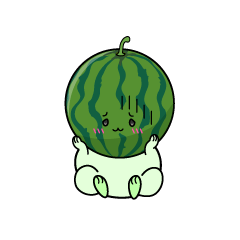 絶望する小ちゃなスイカ