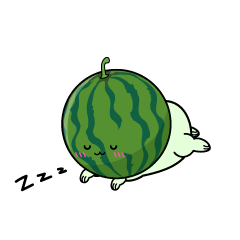 眠る小ちゃなスイカ