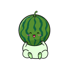 笑顔の小ちゃなスイカ