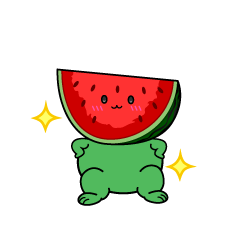 自信満々な小ちゃなカットスイカ