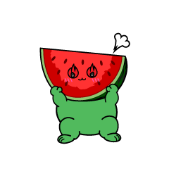 熱意のある小ちゃなカットスイカ