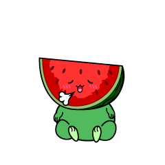 リラックスする小ちゃなカットスイカ