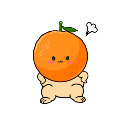 怒る小ちゃなオレンジ