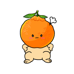 怒る小ちゃなデコポン