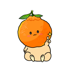 指差しする小ちゃなデコポン