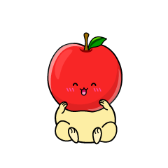笑顔の小ちゃなリンゴ