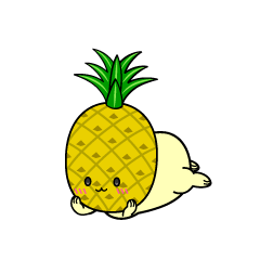 じっと見る小ちゃなパイナップル