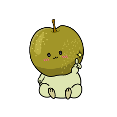 指差しする小ちゃな梨