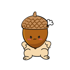 怒る小ちゃなどんぐり