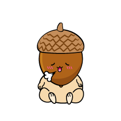 リラックスする小ちゃなどんぐり