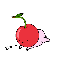 眠る小ちゃなさくらんぼ