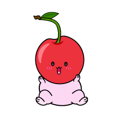 驚く小ちゃなさくらんぼ