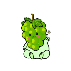 指差しする小ちゃなマスカットぶどう