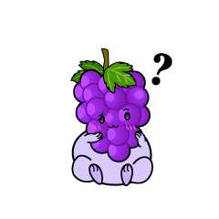 考える小ちゃな葡萄（ぶどう）