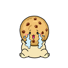 大泣きする小ちゃなチョコチップクッキー