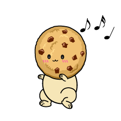 踊る小ちゃなチョコチップクッキー
