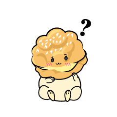 考える小ちゃなシュークリーム