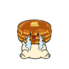 大泣きする小ちゃなパンケーキ