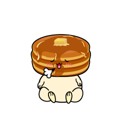 リラックスする小ちゃなパンケーキ