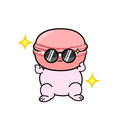 かっこいい小ちゃなピンクのマカロン