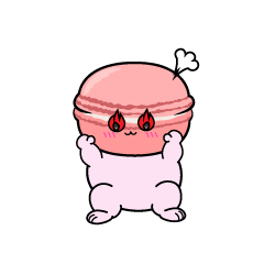 熱意のある小ちゃなピンクのマカロン