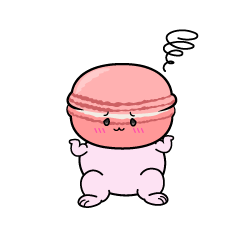困る小ちゃなピンクのマカロン