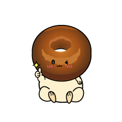 いいねする小ちゃなドーナツ