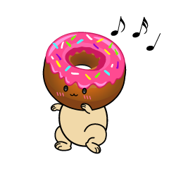 踊る小ちゃないちごチョコドーナツ