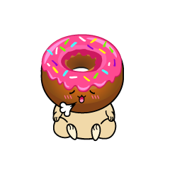 リラックスする小ちゃないちごチョコドーナツ