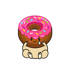 悲しい小ちゃないちごチョコドーナツ