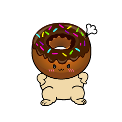 怒る小ちゃなチョコレートドーナツ