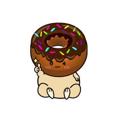 いいねする小ちゃなチョコレートドーナツ