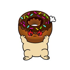 熱意のある小ちゃなチョコレートドーナツ