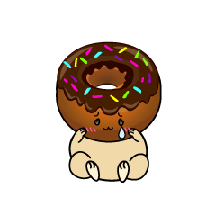 悲しい小ちゃなチョコレートドーナツ