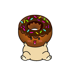 驚く小ちゃなチョコレートドーナツ