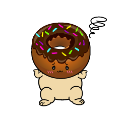 困る小ちゃなチョコレートドーナツ