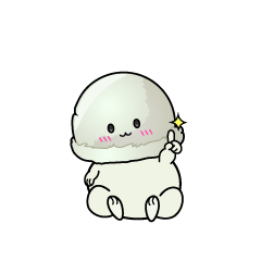 指差しする小ちゃなアイスクリーム