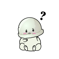 考える小ちゃなアイスクリーム