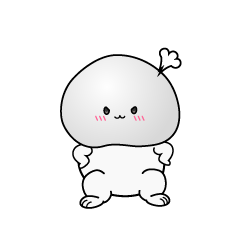 怒る小ちゃな大福餅