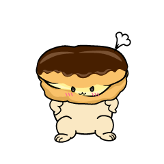 怒る小ちゃなチョコレートエクレア