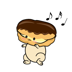 踊る小ちゃなチョコレートエクレア