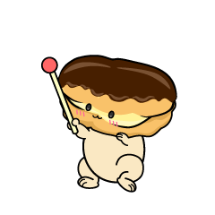 説明する小ちゃなチョコレートエクレア