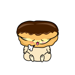 リラックスする小ちゃなチョコレートエクレア