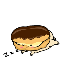 眠る小ちゃなチョコレートエクレア