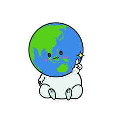 指差しする小ちゃな地球
