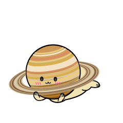 じっと見る小ちゃな土星