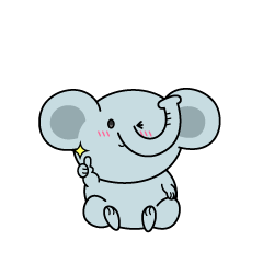 いいねする小ちゃなゾウ