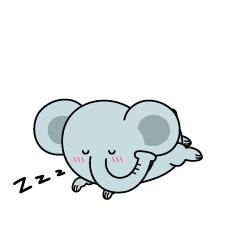 眠る小ちゃなゾウ